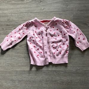 Polka dot cardigan sweater